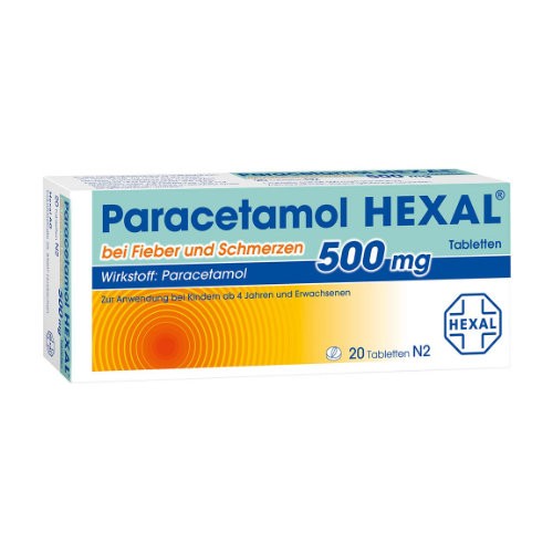 PARACETAMOL 500 mg HEXAL b. Fieber u. Schmerzen Tab.